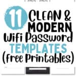 11 Clean and Modern Wifi Password Templates | SaturdayGift