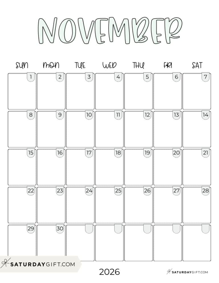 Cute 2026 Calendar Templates Minimal Yet Adorable Printables