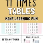 11 Times Tables - Make Learning Fun | SaturdayGift