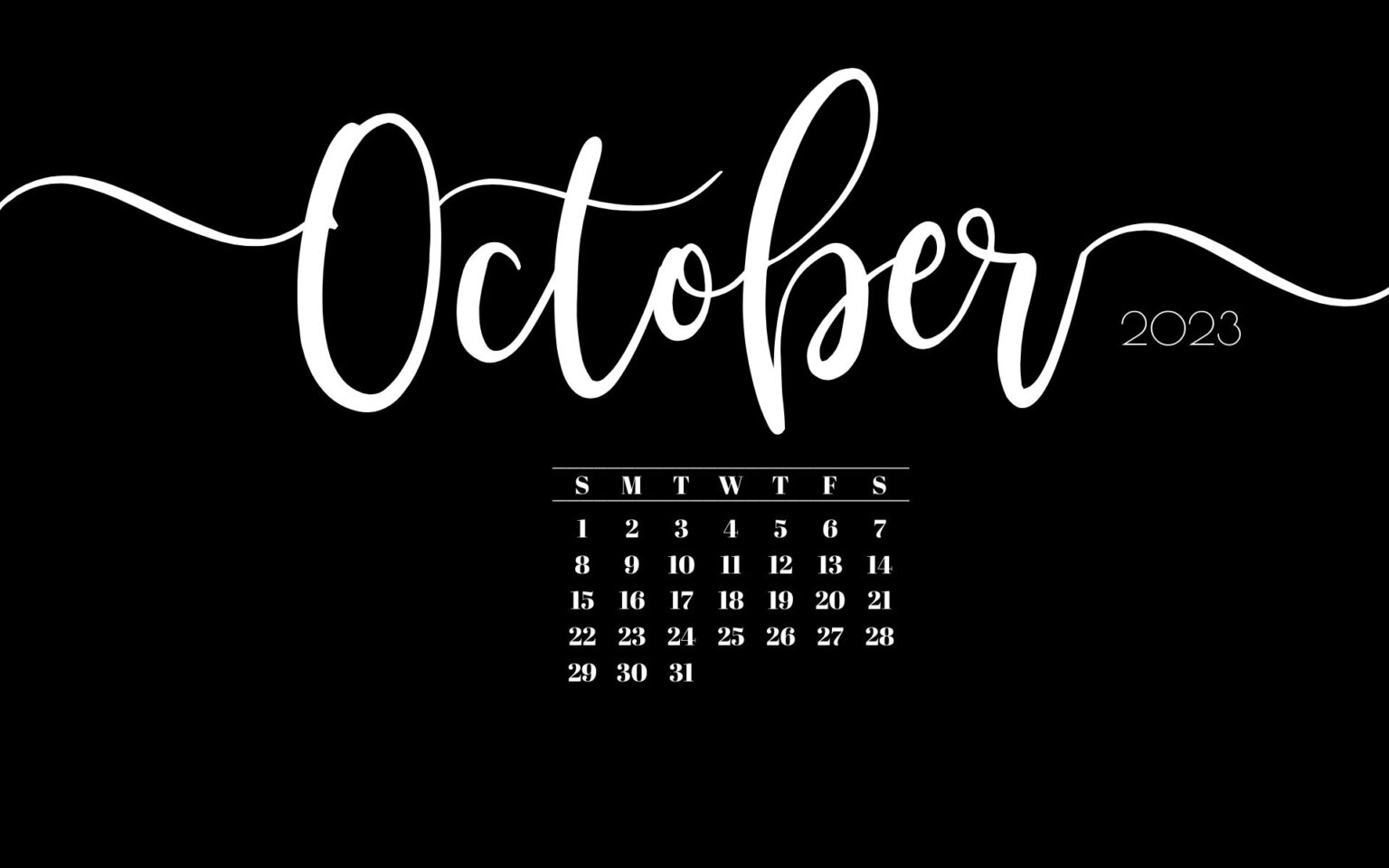 October Desktop Wallpaper - 21 Cute & Free October 2023 Calendar