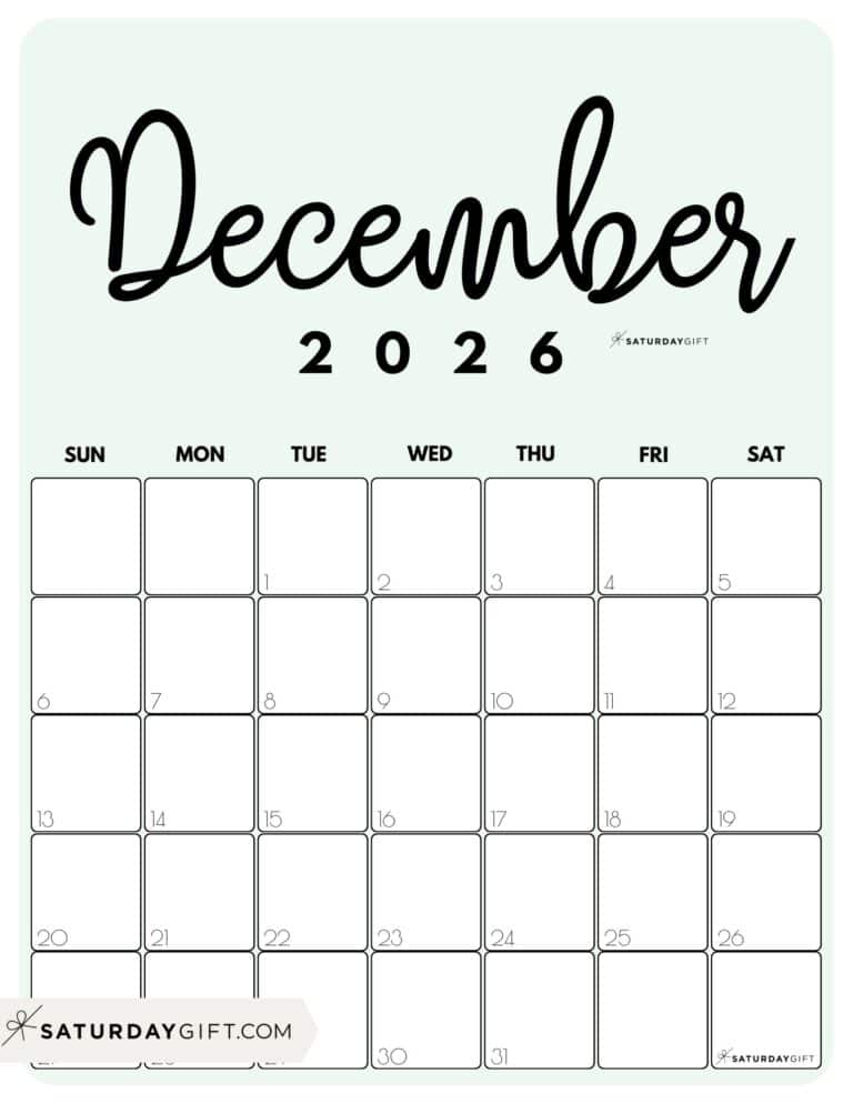 Pretty Pastel Calendars 2026 Cute Free Printables