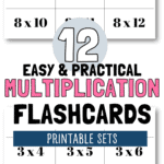 12 Easy & Practical Multiplication Flashcards - Printable Sets | SaturdayGift