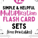 12 Simple & Helpful Multiplication Flash Card Sets - Free Printables | SaturdayGift
