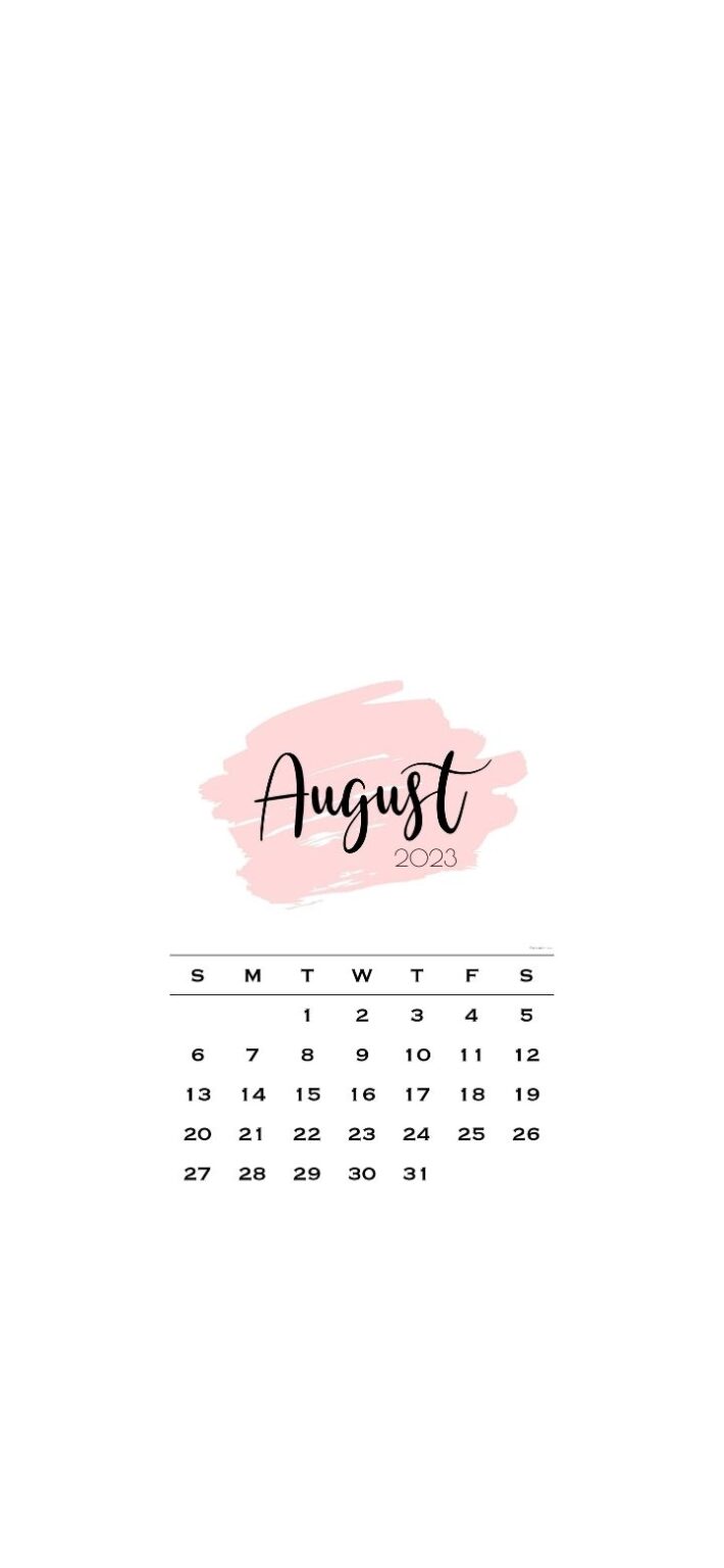 August 2023 Calendar Wallpaper - 38 Cute Backgrounds For Your iPhone