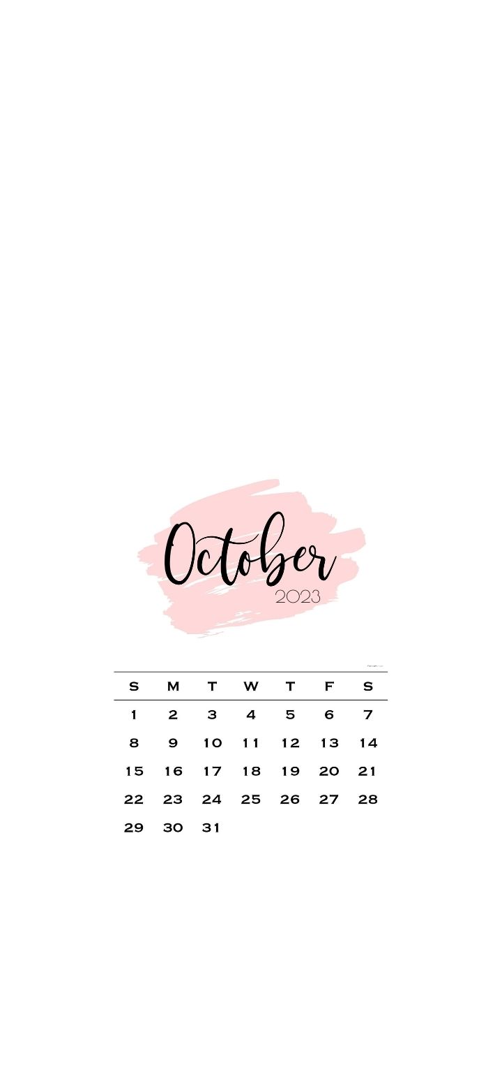 October 2023 Calendar Wallpaper - 47 Cute iPhone Backgrounds