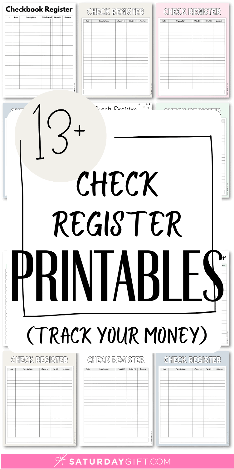 13+ Check Register Printables | SaturdayGift