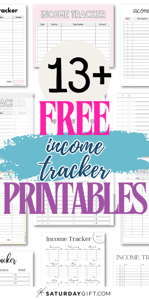 13+ Free Income Tracker Printables | SaturdayGift