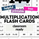 144 Helpful Printable & Free Multiplication Flash Cards - Classroom Ready | SaturdayGift