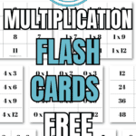 144 Multiplication Flash Cards Free Printables | SaturdayGift