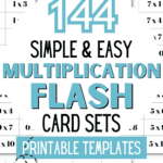 144 Simple & Easy Multiplication Flash Card Sets Printable Templates - Easy to Print | SaturdayGift