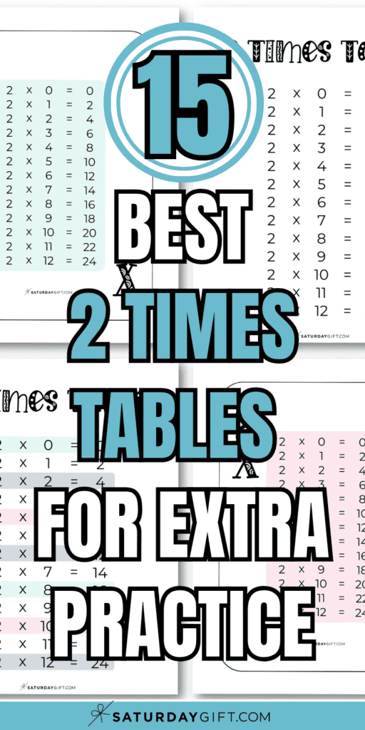 15 Best 2 Times Tables for Extra Practice | SaturdayGift