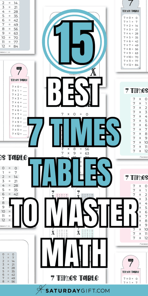 15 Best 7 Times Tables to Master Math | SaturdayGift