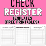 15 Check Register Templates | SaturdayGift