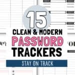 15 Clean and Modern Password Trackers | SaturdayGift
