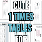 15 Cute 1 Times Tables for Learning | SaturdayGift