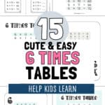 15 Cute & Easy 6 Times Tables - Help Kids Learn | SaturdayGift