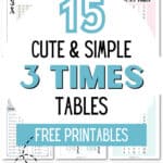 15 Cute & Simple 3 Times Tables Free Printables - Help Kids Learn | SaturdayGift