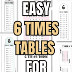 15 Easy 6 Times Tables for Practice | SaturdayGift