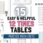 15 Easy & Helpful 12 Times Tables - Practice Math Facts | SaturdayGift