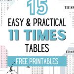 15 Easy & Practical 11 Times Tables Free Printables - Practice Math Facts | SaturdayGift