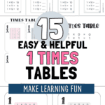 15 Easy and Helpful 1 Times Tables - Make Learning Fun | SaturdayGift