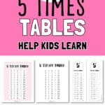15 Five Times Tables - Help Kids Learn | SaturdayGift