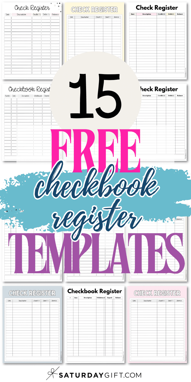 15 Free Checkbook Register Templates | SaturdayGift