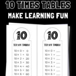 15 Free Printable 10 Times Tables - Make Learning Fun | SaturdayGift