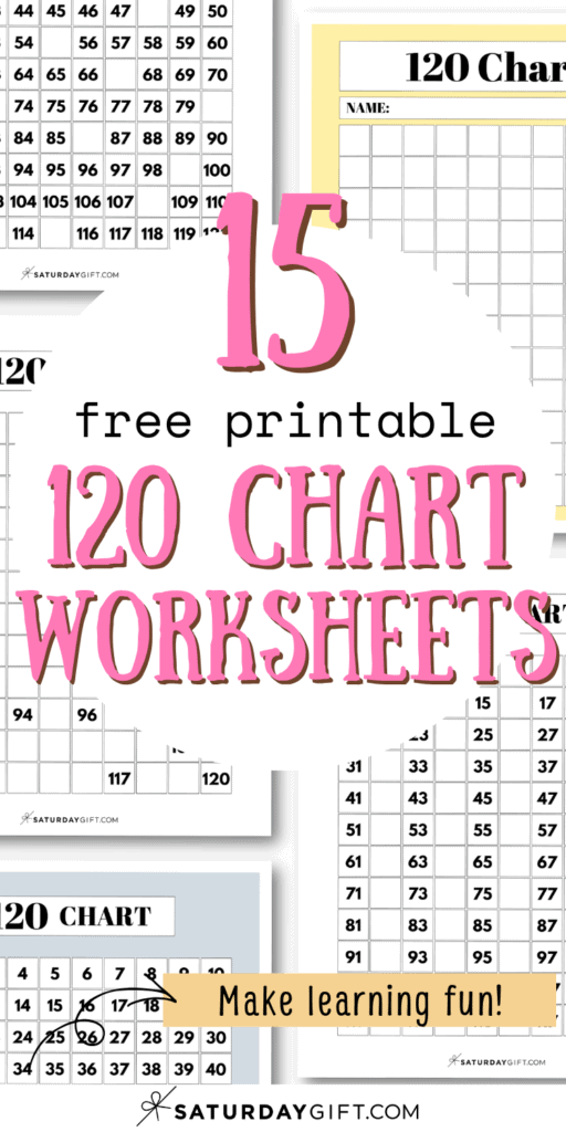 15 Free Printable 120 Chart Worksheets - Make Learning Fun | SaturdayGift