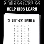 15 Free Printable 3 Times Tables - Help Kids Learn | SaturdayGift