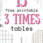 15 Free Printable 3 Times Tables - Learn & Practice | SaturdayGift
