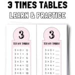 15 Free Printable 3 Times Tables - Learn and Practice | SaturdayGift