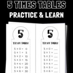 15 Free Printable 5 Times Tables - Practice & Learn | SaturdayGift