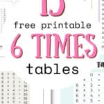 15 Free Printable 6 Times Tables - Practice & Learn | SaturdayGift