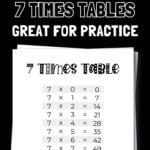 15 Free Printable 7 Times Tables - Great for Practice | SaturdayGift