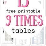 15 Free Printable 9 Times Tables - Practice & Learn | SaturdayGift