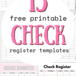 15 Free Printable Check Register Templates | SaturdayGift