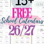 15+ Free School Calendars 26/27 | SaturdayGift