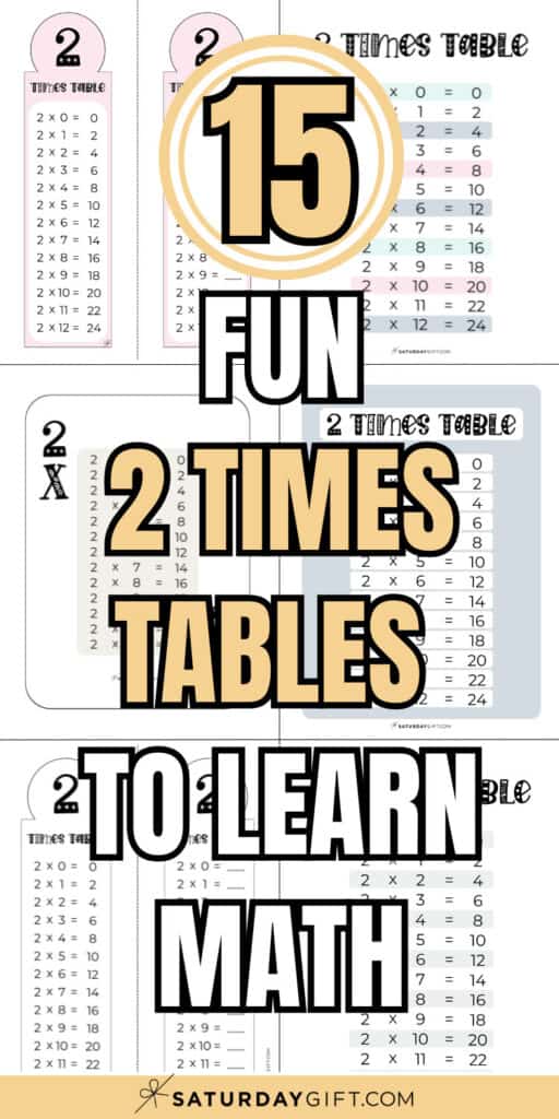 15 Fun 2 Times Tables to Learn Math | SaturdayGift