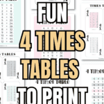 15 Fun 4 Times Tables to Print & Learn | SaturdayGift