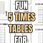 15 Fun 5 Times Tables for Homework | SaturdayGift