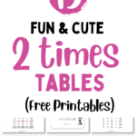 15 Fun & Cute 2 Times Tables - Free Printables | SaturdayGift