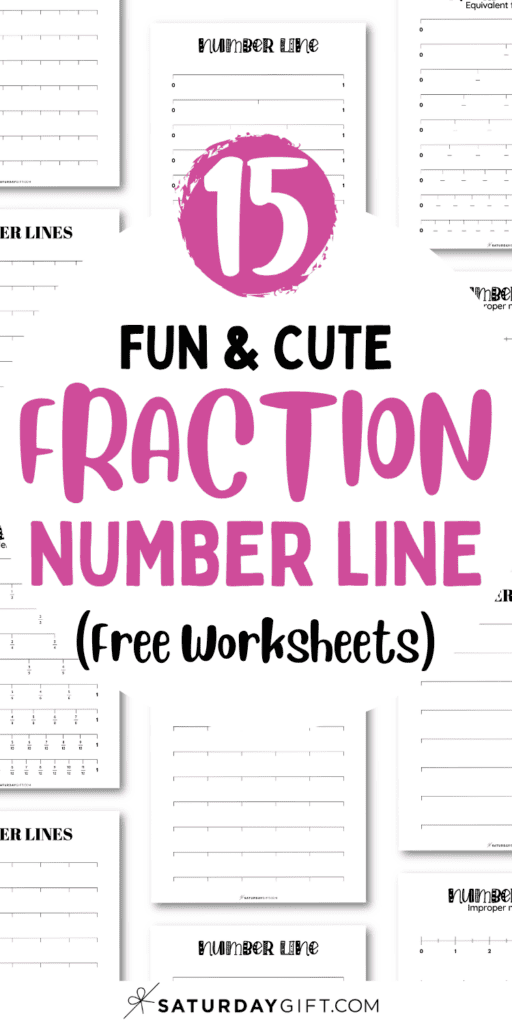 15 Fun & Cute Fraction Number Line - Free Worksheets | SaturdayGift
