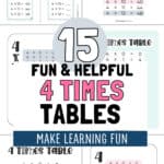 15 Fun & Helpful 4 Times Tables - Make Learning Fun | SaturdayGift