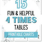 15 Fun & Helpful 4 Times Tables Printable Charts - Great for Practice | SaturdayGift