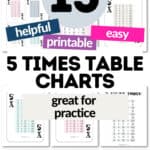 15 Helpful & Printable 5 Times Table Charts - Great for Practice | SaturdayGift