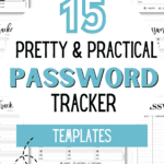 15 Pretty and Practical Password Tracker Templates | SaturdayGift