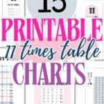 15 Printable 11 Times Table Charts | SaturdayGift