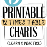 15 Printable 12 Times Table Charts - Learn & Practice | SaturdayGift