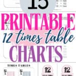 15 Printable 12 Times Table Charts | SaturdayGift